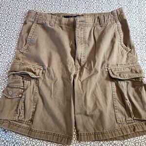NAUTICA Men's 34 Medium Brown Cargo Shorts